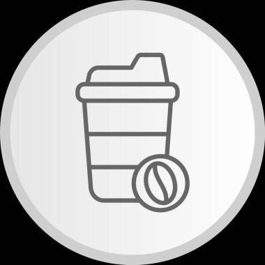 Kahve fincanı hattı Çember Gri Simge