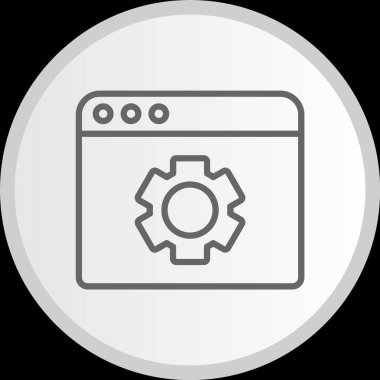 Web Tarayıcı Çizgisi Çemberi Gri Simgesi