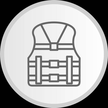 Life Jacket Line Gri Simge Çemberi
