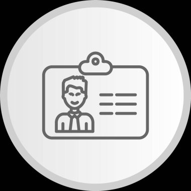 Kimlik Çizgisi Çemberi Gri Simge