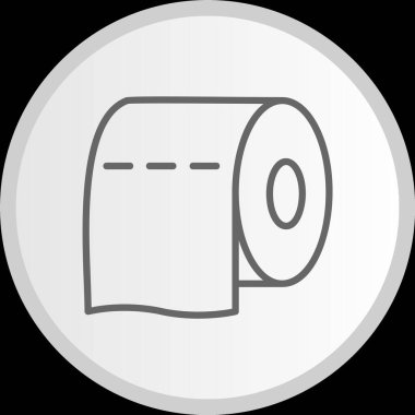 Tuvalet Kağıdı Hattı Çemberi Gri Simge