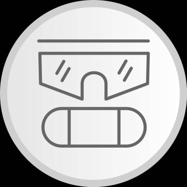 Kimyasal Koruma Hattı Gri Simge Çemberi