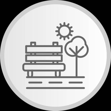 Park Hattı Çemberi Gri Simgesi