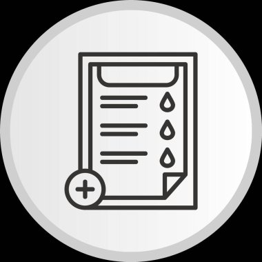 Tıbbi Test Çizgisi Çemberi Gri Simgesi