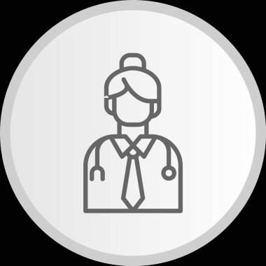 Kadın Doktor Hat Çemberi Gri Simge