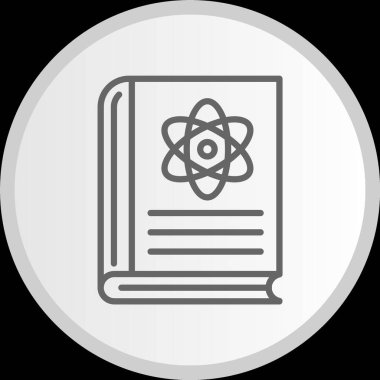 Kitap Vektörü Satırı Çemberi Gri Simge