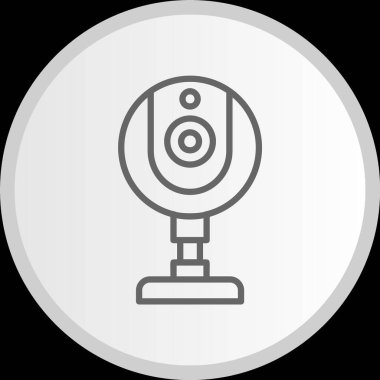 Web kamerası Hattı Çemberi Gri Simgesi