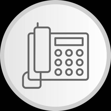 Telefon Hattı Gri Simge Çemberi