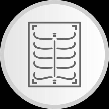 Xray Çizgisi Çemberi Gri Simgesi