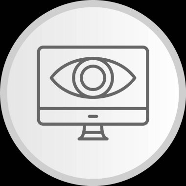 Göz Çizgisi Çemberi Gri Simgesi