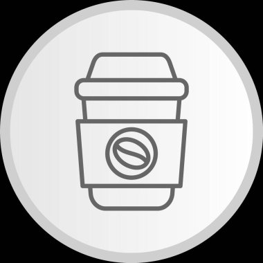 Kahve fincanı hattı Çember Gri Simge