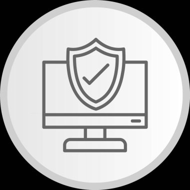 Bilgisayar Sigorta Hattı Gri Simge Çemberi