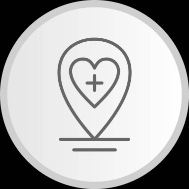 Konum Çizgisi Çemberi Gri Simge