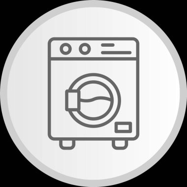 Çamaşır Hattı Çemberi Gri Simgesi
