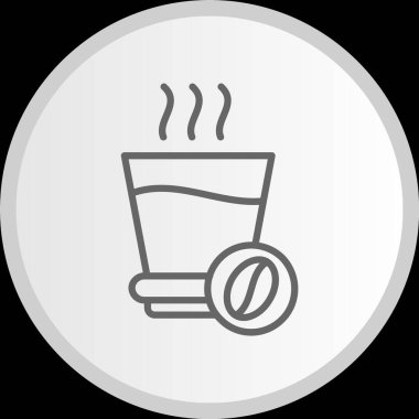 Expresso Çizgisi Çemberi Gri Simge