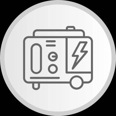 Jeneratör Hattı Çemberi Gri Simgesi