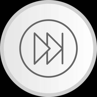 Hızlı İleri Hat Gri Çember Simgesi