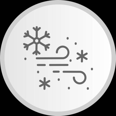 Kar Fırtınası Hattı Gri Simge Çemberi