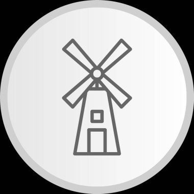 Yel değirmeni Çizgisi Çember Gri Simge