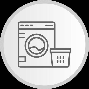 Çamaşır Makinesi Hattı Çemberi Gri Simge