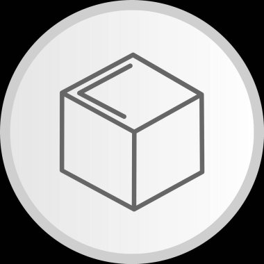 3d Görünüm Çizgisi Çember Gri Simge