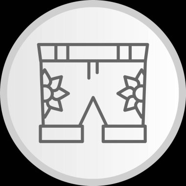 Kısa Hat Gri Çember Simgesi