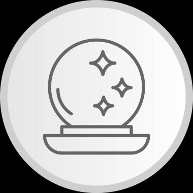 Sihirli Top Çizgisi Gri Simge Çemberi