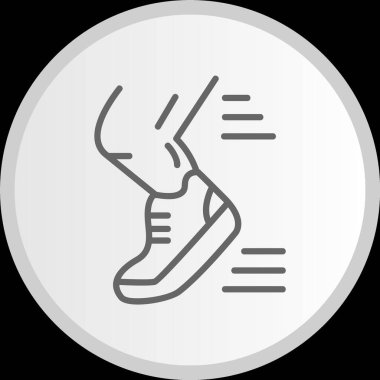 Jogging Hattı Çemberi Gri Simgesi