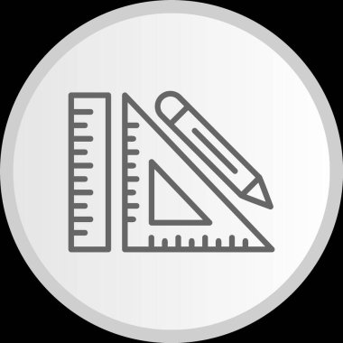 Geometri Çizgisi Çemberi Gri Simge