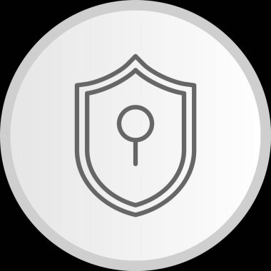 Kalkan Hattı Çemberi Gri Simgesi