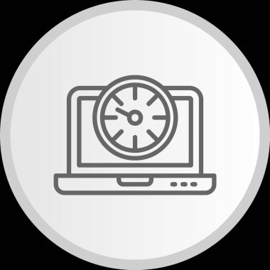 Ölçü Çizgisi Çemberi Gri Simgesi