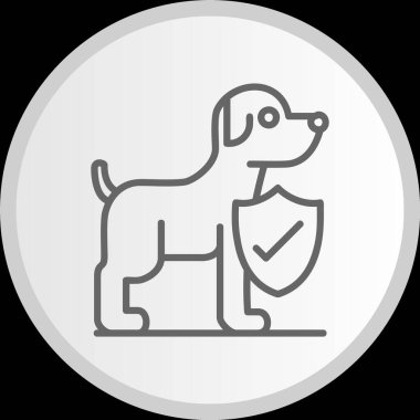 Hayvan Sigortası Çemberi Gri Simge