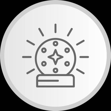 Kristal Top Çizgisi Çember Gri Simge