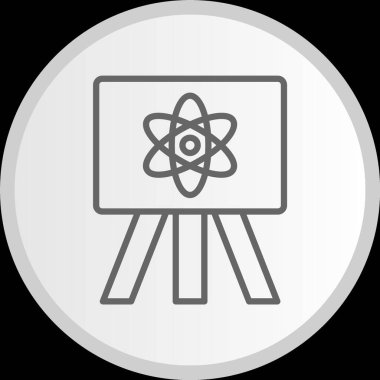 Fizik Çizgisi Çemberi Gri Simge