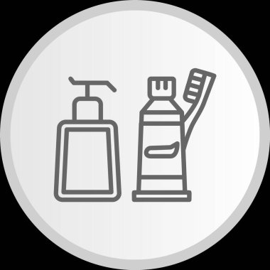 Tuvalet eşyaları hattı Gri Simge Çemberi