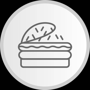 Hamburger Hattı Çemberi Gri Simgesi