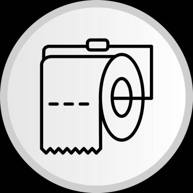 Tuvalet Kağıdı Hattı Çemberi Gri Simge