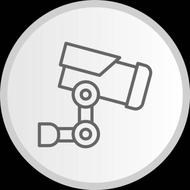 Kamera Hattı Gri Simge Çemberi