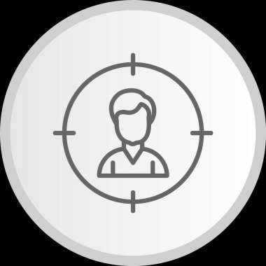 Hedef Hat Çemberi Gri Simgesi