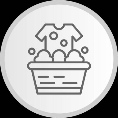 Çamaşır Hattı Gri Simge Çemberi