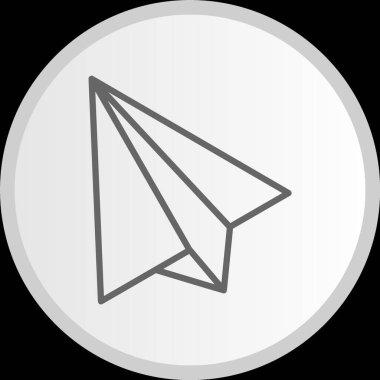 Kağıt Düzlem Çizgisi Çember Gri Simge