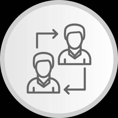 İlişki Çizgisi Çemberi Gri Simgesi