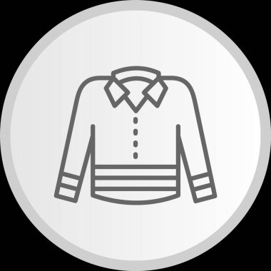 Gömlek Çizgisi Çemberi Gri Simge