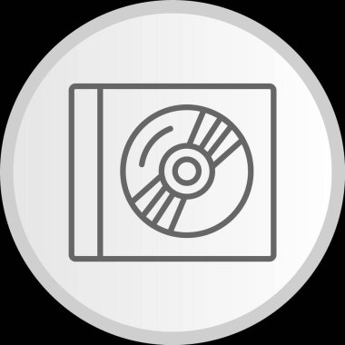 Disk Çizgisi Çemberi Gri Simgesi