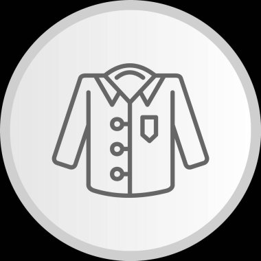 Gömlek Çizgisi Çemberi Gri Simge