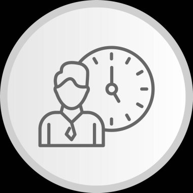 Çalışma Saati Çemberi Gri Simge