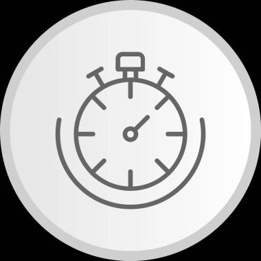 Kronometre Çizgisi Çemberi Gri Simge