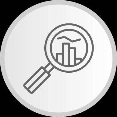 Analiz Çizgisi Çemberi Gri Simgesi