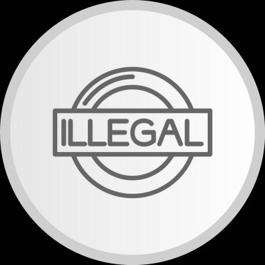 Yasadışı Hat Çemberi Gri Simgesi