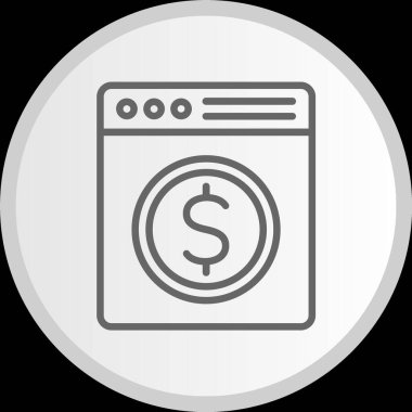 Para Aklama Hattı Gri Çember Simgesi